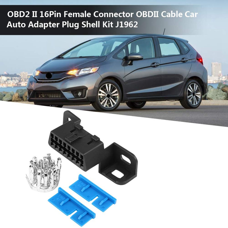 KIMISS OBD2 II 16Pin Female Connector J1962 OBDII Cable Car Auto Adapter Plug Shell Kit for GM J1962