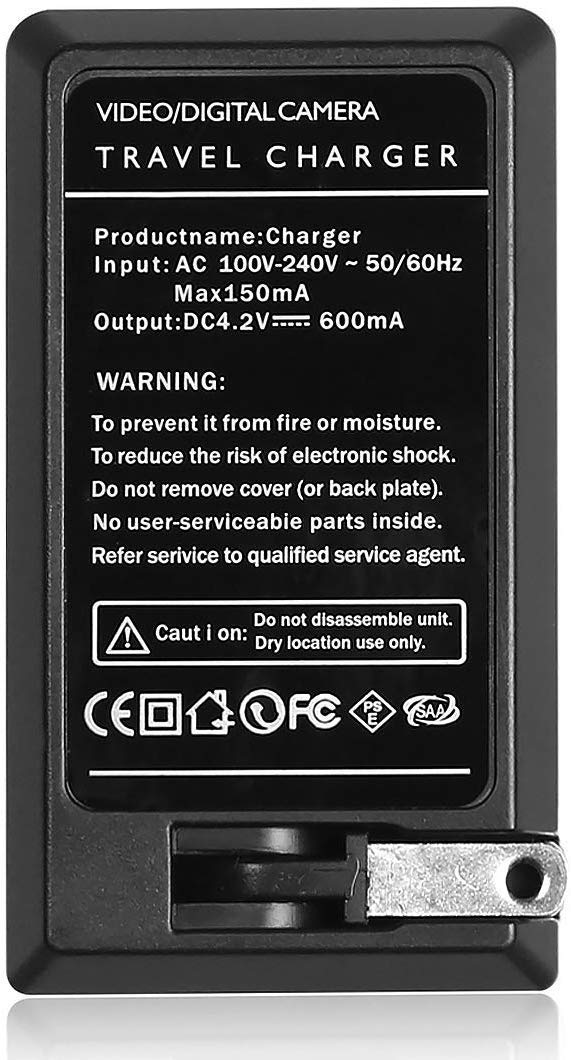 BN-VF707 Battery Charger for JVC BN-VF707U, BN-VF714, BN-VF714U, BN-VF733, BN-VF733U, GR-D29, GR-D239, GR-D240, GR-D244, GR-D245, GR-D246, GR-D247, GR-D250, GR-D253, GR-D270, GR-D271, GR-D275