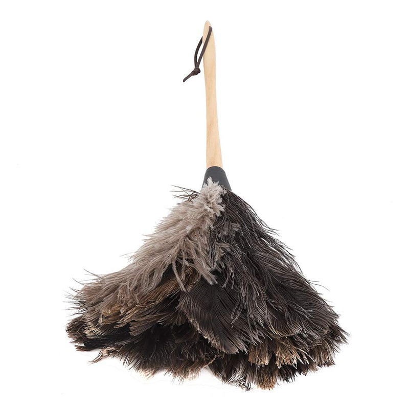 Ostrich Feather Duster, 22'' Super Soft Handmade Washable Non-electrostatic Ostrich Cleaning Duster Easy Efficient Dusting with Wooden Handle (Brown)