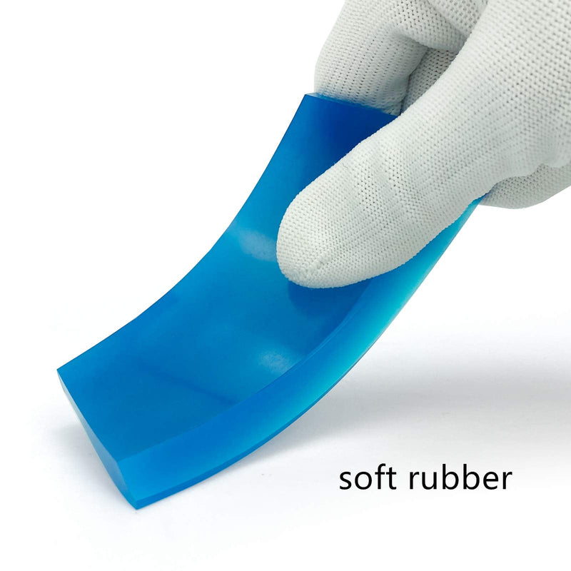 Heavy Duty Car Windshield Squeegee Rubber Shower Squeegee Water Blade Ice Scraper Rubber Squeegee Glass Wiper with Non-Slip Handle for Bathroom Cleaning, Window Tinting, 8Inch Plastic Squeegee