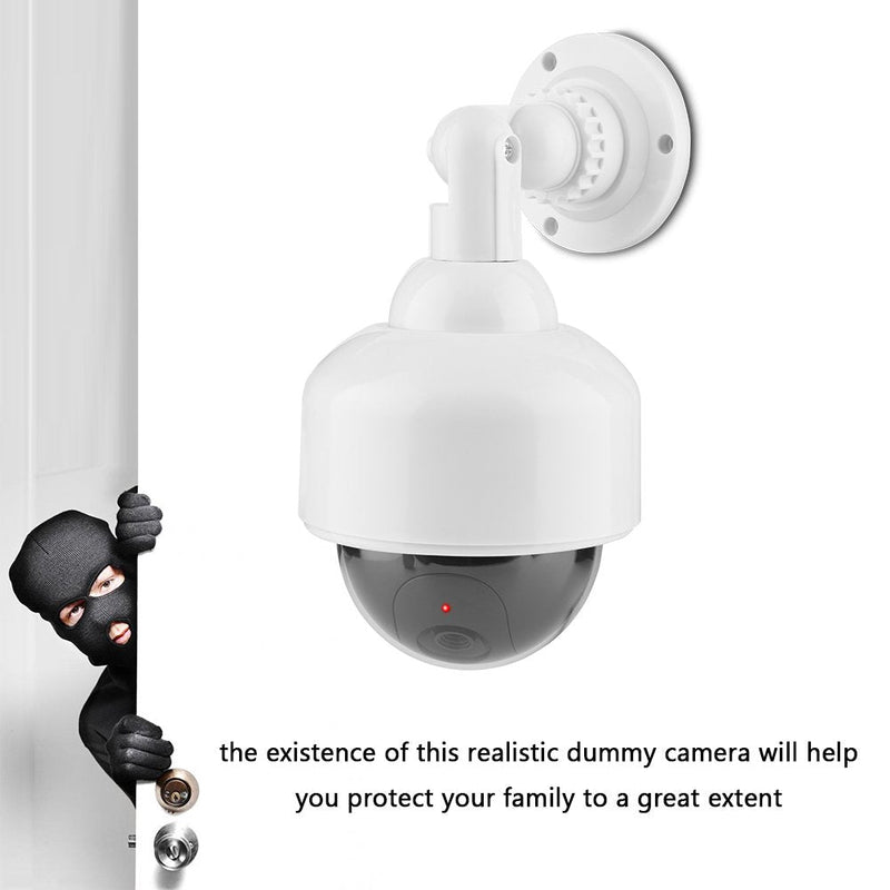 Dummy Camera, Wireless CCTV Anti-Theft Camera, Fake Dome Security Camera 360° Rotation Camera for Residential or Business Premises