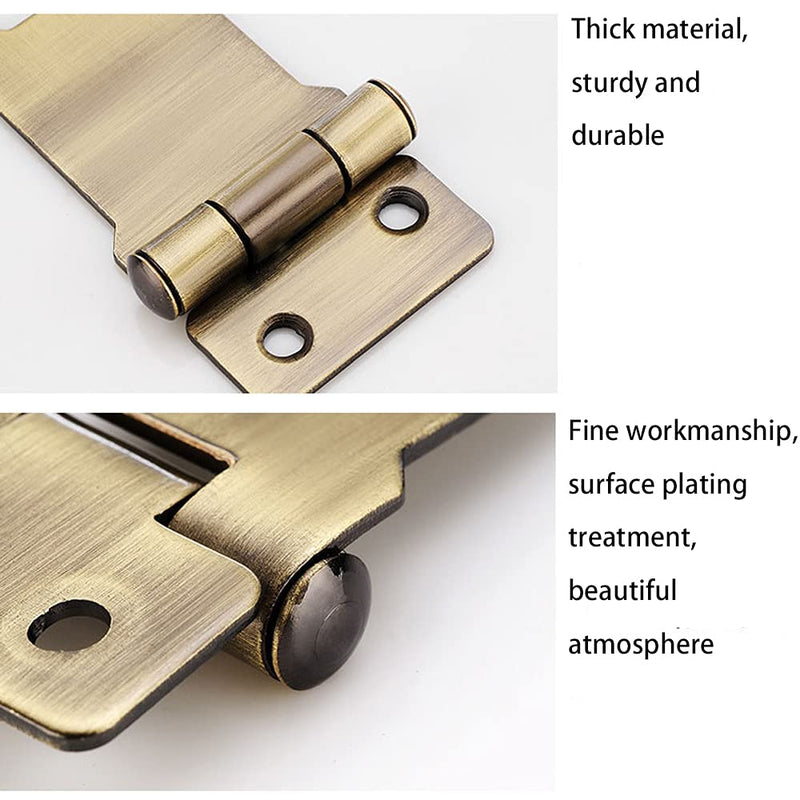 2 Packs Keyed Hasp Locks Twist Knob Keyed Locking Hasp for Small Doors, Cabinets and More,Stainless Steel Steel, Hasp Lock Catch Latch Safety Lock Door Lock with Keys (3inch, Bronze) 3inch