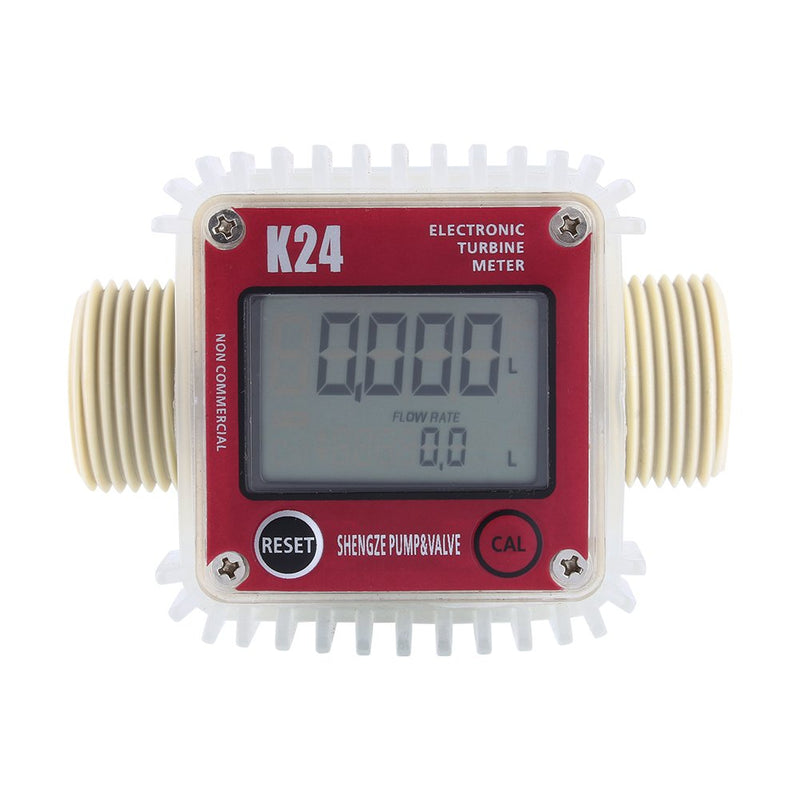 [AUSTRALIA] - K24 LCD Turbine Digital Diesel Fuel Flow Meter Anti-Corrosion for Diesel Fuel Oil Urea Chemical Liquid Water 