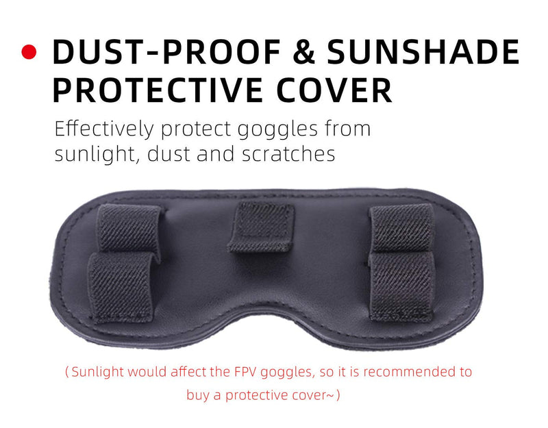 CZFRIEND Goggles V2 Protective Cover Dust-Proof Sun Protection Antenna Memory Card Storage Bag Storage Bag with Lens Protective Film for DJI FPV goggle cover+ lens protective film
