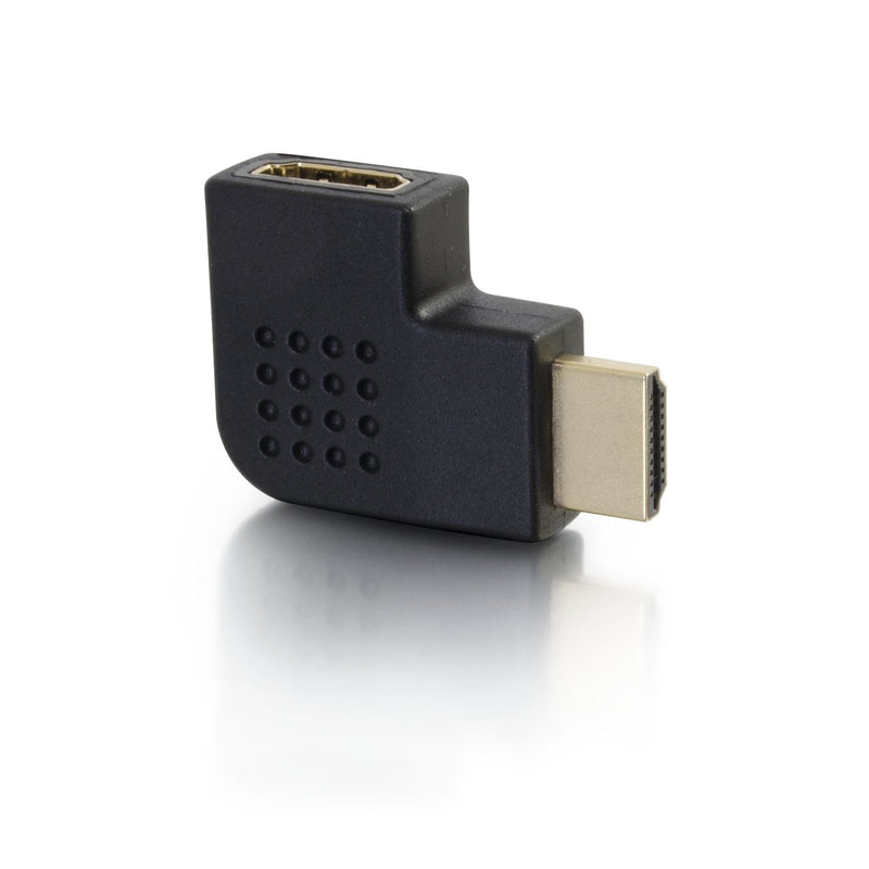 [AUSTRALIA] - C2G HDMI Adapter, HDMI Right Angle Adapter, Fits in Tight Spaces, for Wall Mounted TVs, 90 Degrees, Cables to Go 43291 Left Side Angle HDMI Adapter 