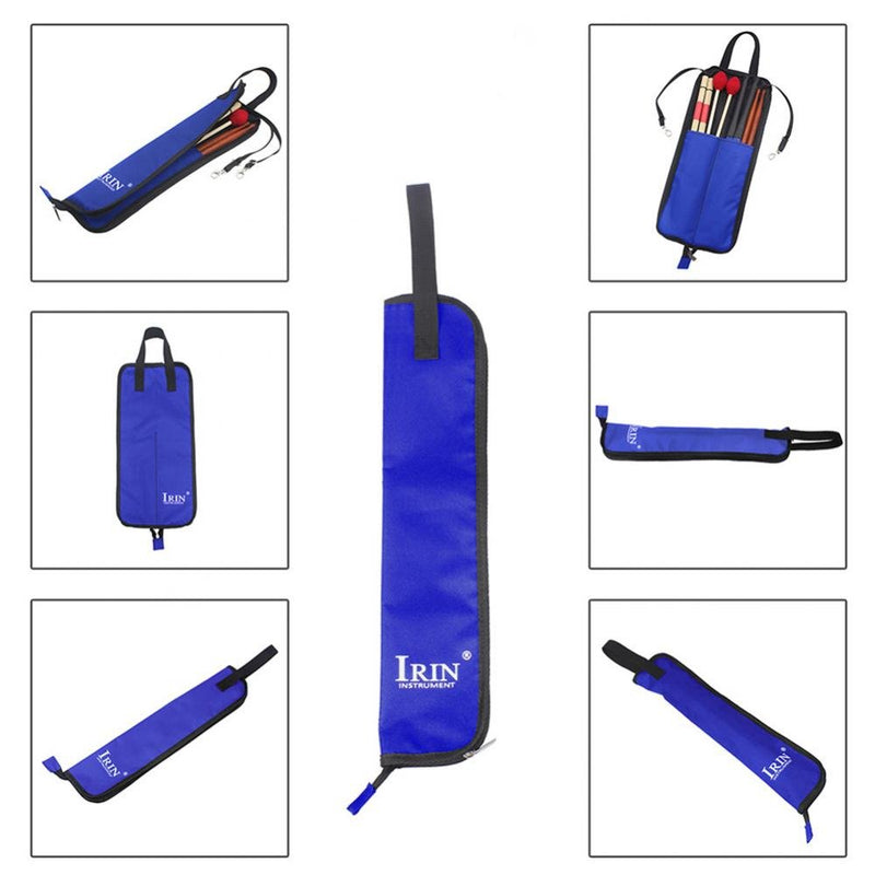 Drum Stick Bag, Portable Drum Stick Storage Hanging Bag Drumstick Handbag Holder with Handle Blue