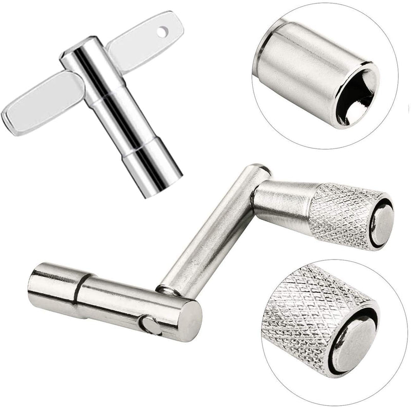 EASTROCK Drum Keys 3-Pack with Continuous Motion Speed Key Universal Drum Tuning Key Percussion Hardware Tool 1-3 Chrome-Plated Steel