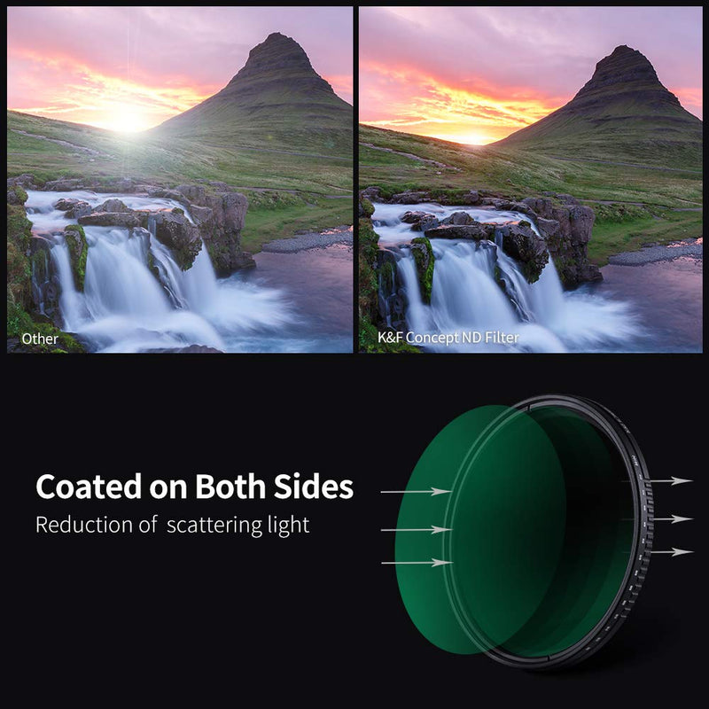 [AUSTRALIA] - K&F Concept 82mm Variable Neutral Density Filter ND8-ND2000 (3-11stop) Hydrophobic Adjustable ND Filter with 24 Multi-Layer Coatings for Camera Lens 