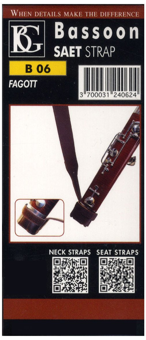 BG B06 Bassoon Leather Seat Strap with Adjustable Cap