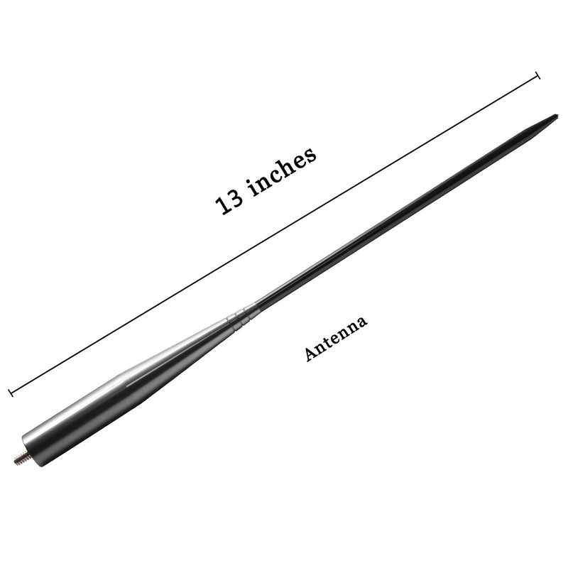 JAPower Replacement Antenna Compatible with Ford F250 1980-2018 | 13 inches-Titanium Black Titanium Black