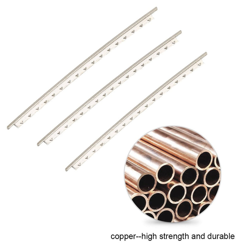 Zerone Fret Wires, 20pcs Guitar White Copper Fret Wire Fretwire Set Accessory for Folk Guitars