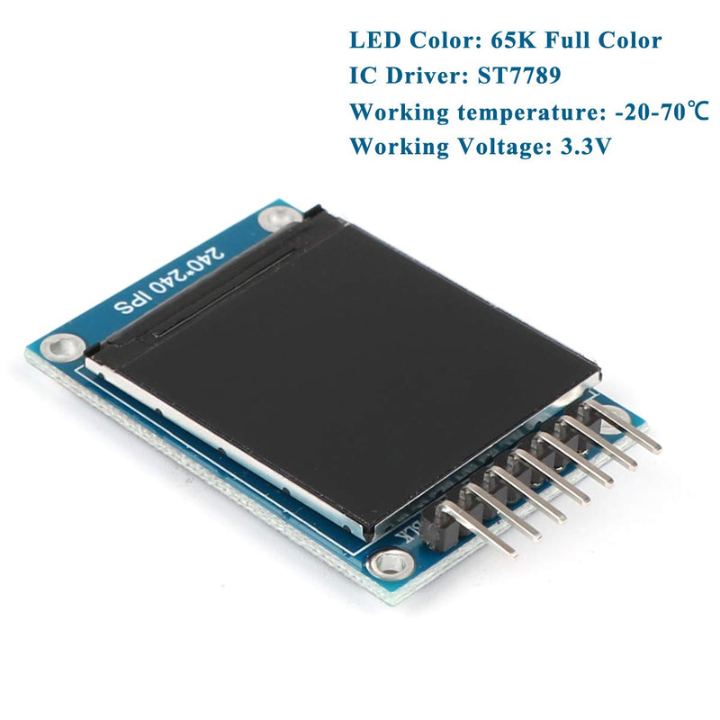 MakerFocus TFT LCD Screen Display 1.3inch TFT LCD Module, 240240 IPS 65K Full Color 3.3V with SPI Interface ST7789 IC Driver, 51 STM32 Ar duino Routines for DIY