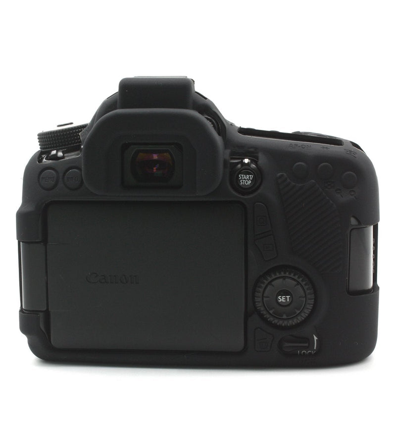 CEARI Silicone Protective Housing Camera Case Body Frame Shell Cover for Canon EOS 70D Digital Camera - Black