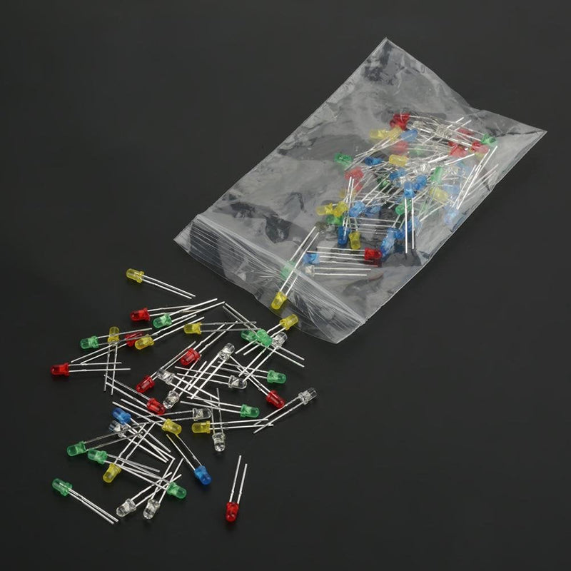 1390pcs Electronic Components Kit Assortment 100 LEDs +100 Diodes +170 Transistor +120 Electrolytic Capacitors + 600 Resistors + 300 Ceramic Capacitors