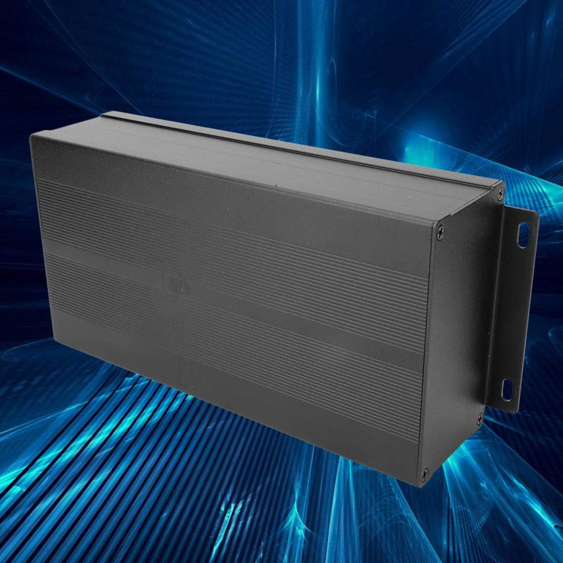 55x106x200mm Enclosure Electronic DIY Circuit Board Project Aluminum Box Cooling Case Aluminum Alloy Box Split Type Black Sand Silver Electrical Boxes (Sand Black with Bending Plate)