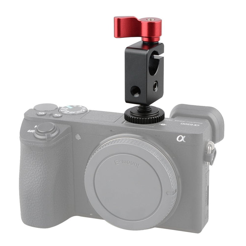 CAMVATE Camera Hot Shoe Mount Articulated with 15mm Rod Clamp Have 1/4"-20 Screw Hole to Attach DIY Accessories
