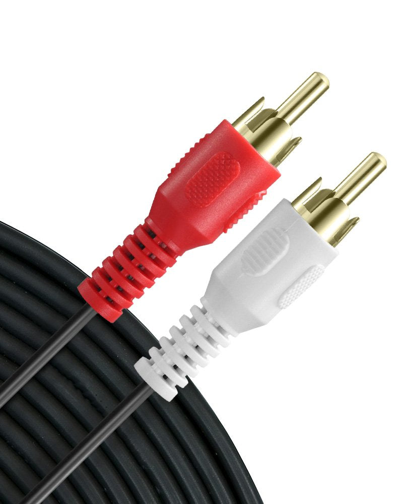 2-RCA Male to 2-RCA Male (6 FT), Fosmon Dual 2 RCA Cable, Stereo Audio 2RCA Cord Male to Male Connector 6 Feet