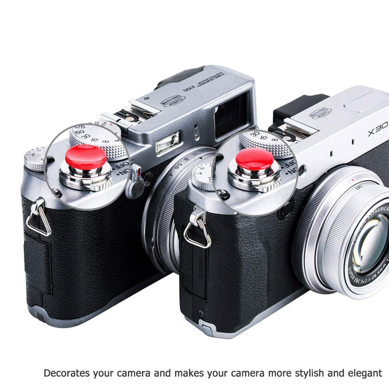 [AUSTRALIA] - 2 Pack JJC Camera Soft Shutter Release Button for Fuji Fujifilm X-T3 X-T4 X-T2 X-T30 X-T20 X-T10 X-PRO3 X-PRO2 X100V X100F X-E4 X-E3 Sony DSC-RX1R II RX10 IV III Lecia M10 M9 M8 Nikon Df F3 and More Red 