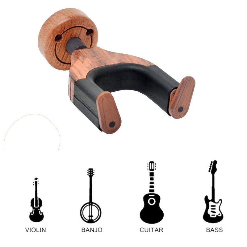 Upone Automatic Guitar Hanger Hook, Wall Hanger Mount Auto Lock for Guitar,Ukuleles,Bass + 5 x 0.81mm Picks