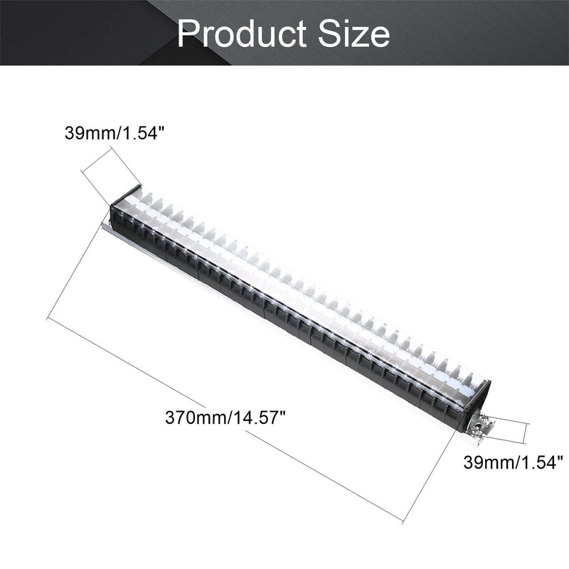 Fielect TD-2030 DIN Rail Terminal Block Row 30 Positions 660V 20A Covered Barrier Screw Terminal Block Wire Barrier Block Terminal Strip, 1Pcs