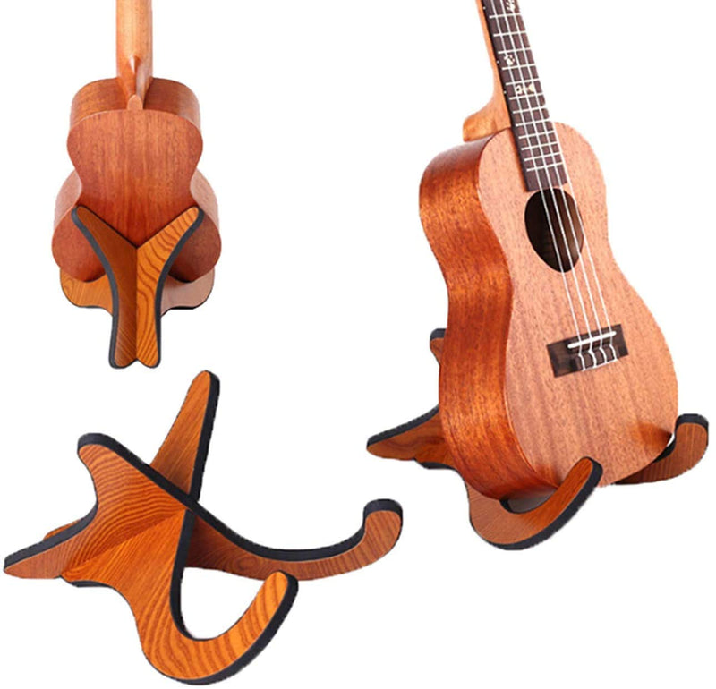 Luckyaa Ukulele Stand Wooden Stand/Holder for Violin, Banjo,Mandolins Folding Portable