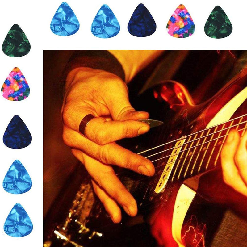 JiaUfmi 4 Set Medium Guitar Slides Including 3 Colors Stainless Steel 1 Pieces Glass