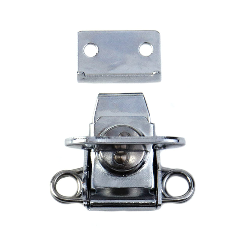 MY MIRONEY 4-Pack Silver Spring Loaded Butterfly Twist Latch and Keeper Metal Hardware Toggle Clamp Hasp Box Chest Closure with Screws for Flight Case,2.17" x 2.05" Silver;2.17" x 2.05"