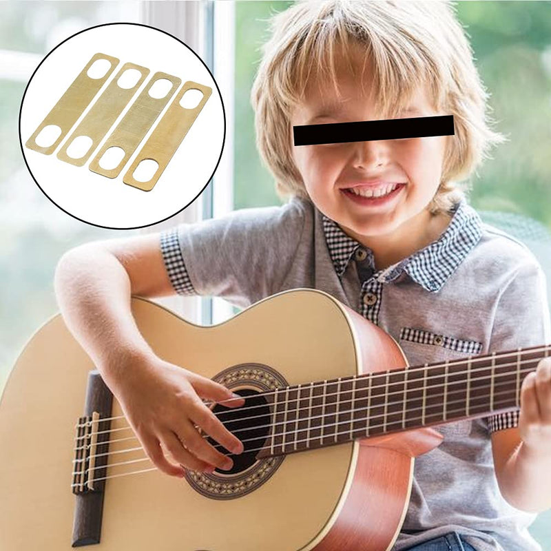 [AUSTRALIA] - 8 Pcs Brass Neck Metal Shims Chrome Neck Plate Guitars Adjust Gasket Accessories for Electric Guitar Bass 