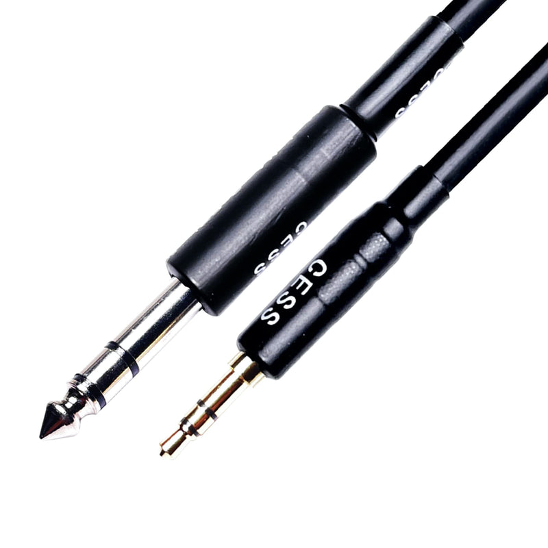 CESS-189-1f Stereo Audio Cable 1/8‚Äù TRS Male to 1/4" TRS Male, 3.5mm TRS to 6.35mm TRS (1 Foot) 1 Foot