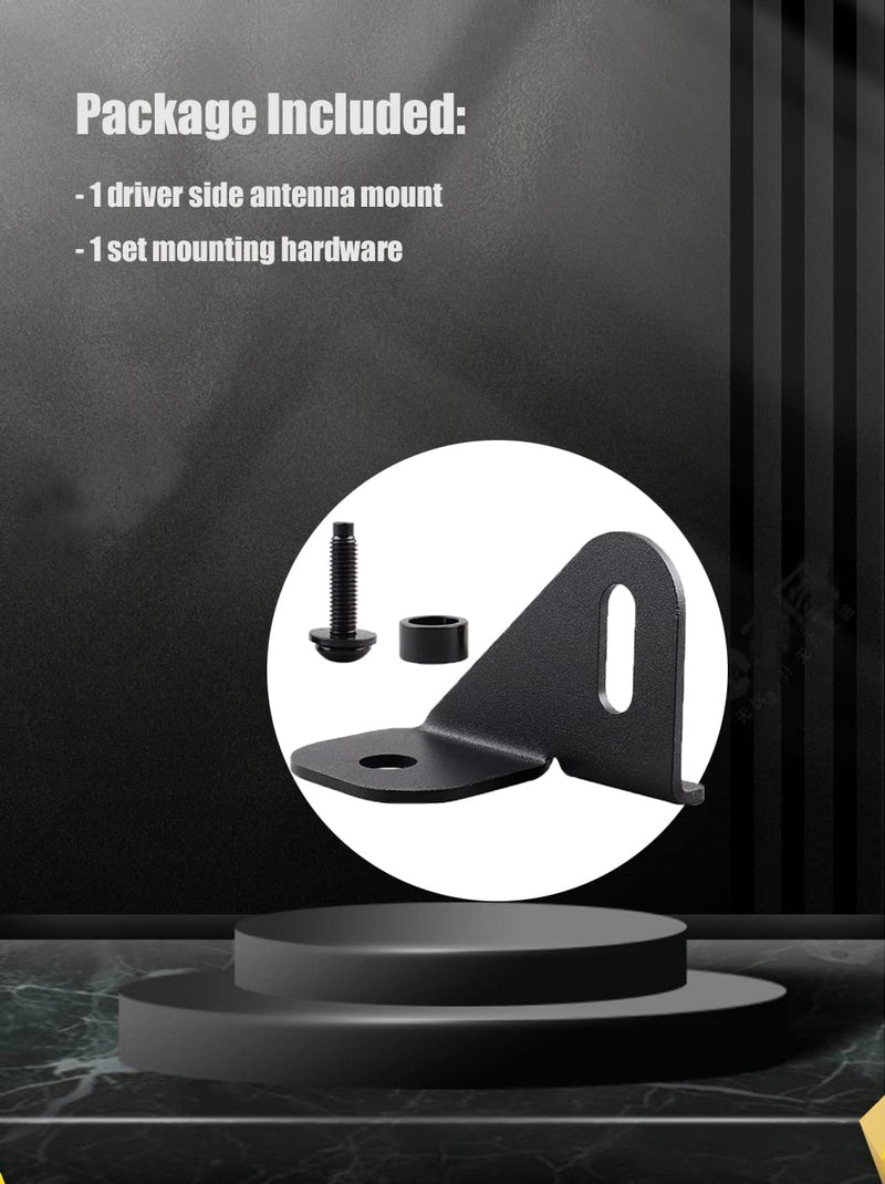 JL Antenna Mount Driver Side CB Antenna Mount, DarSeity Steel Radio Holder Mounting Bracket for Jeep Wrangler JL JLU/Jeep Gladiator JT 2018-2023