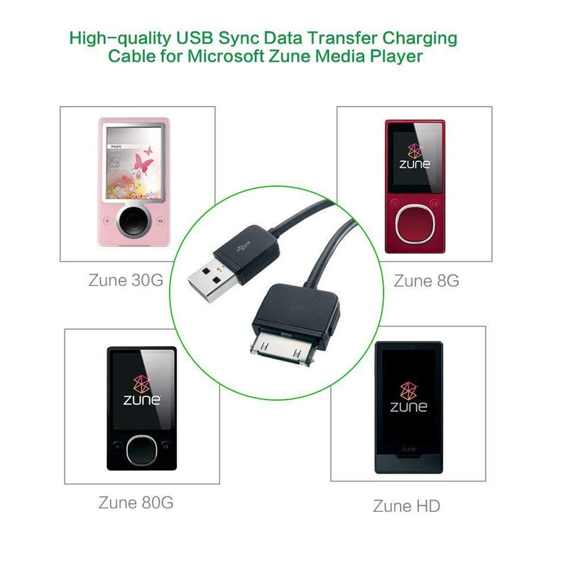 USB Sync Data Transfer Charger Power Cable Cord for Microsoft ZUNE 80 ZUNE 120 ZUNE 4 ZUNE 8 ZUNE 16 ZUNE 30GB 4GB 8GB 80GB 120GB ZUNE HD 16GB 32GB 64GB