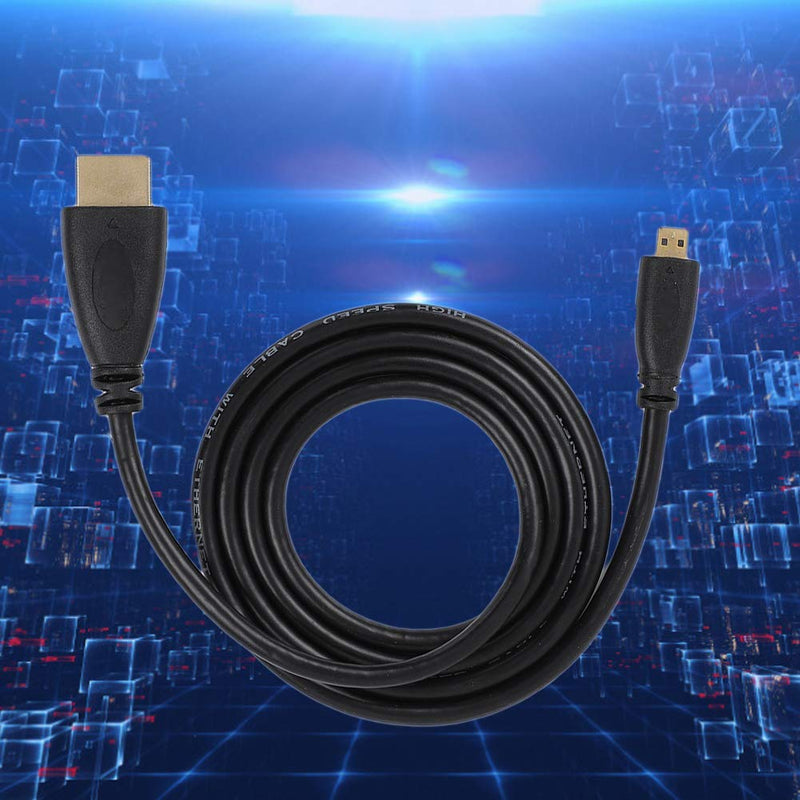 Yencoly Micro to HDMI HD Cable, Plug and Play HDMI Cable, for Raspberry Pi 4B(1 Meter) 1 meter