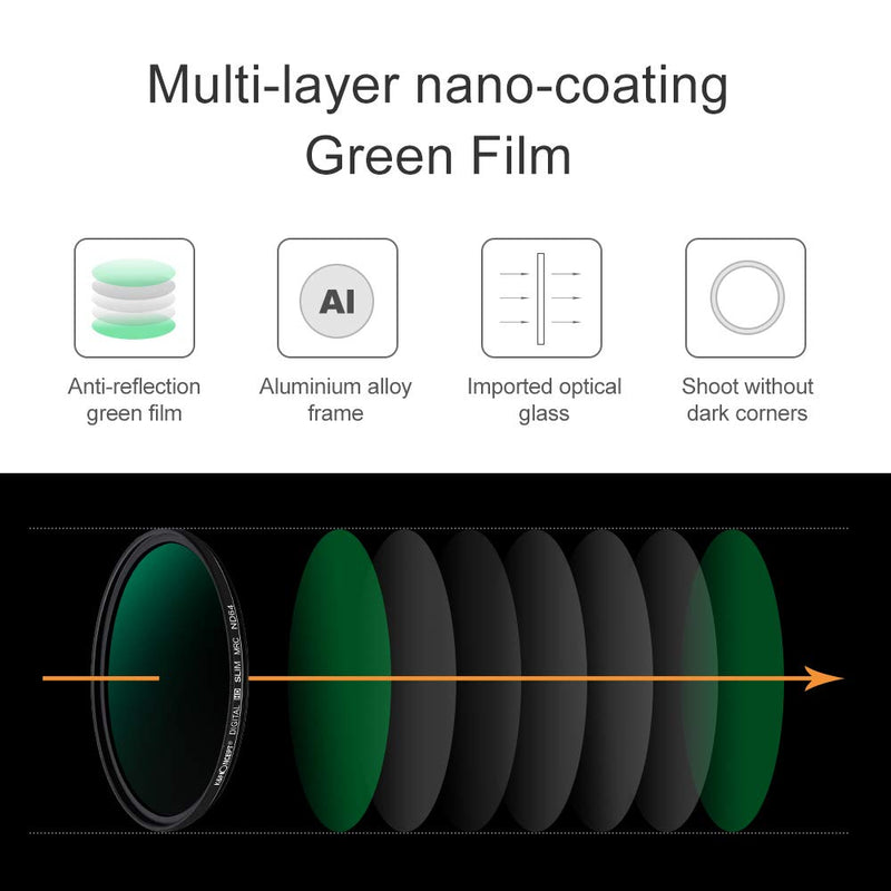 K&F Concept 52mm ND1000 CPL Lens Filter Kit (2 Pcs) Neutral Density ND1000 + Circular Polarizer Filter with 24 Multi-Layer Coatings for Camera Lens