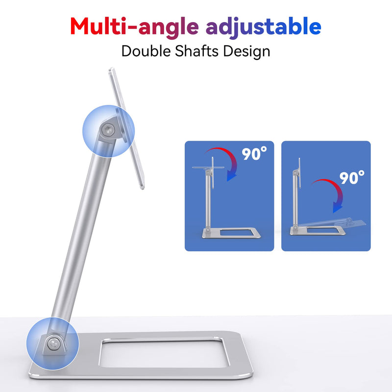 ITSHOM Mount for Show 15, Tilt 90° Up, Lift Device 9 Inches Up, Swivel 360° for Portrait or Landscape, Riser Show 15 Stand Holds up to 10lbs (Silver) silver
