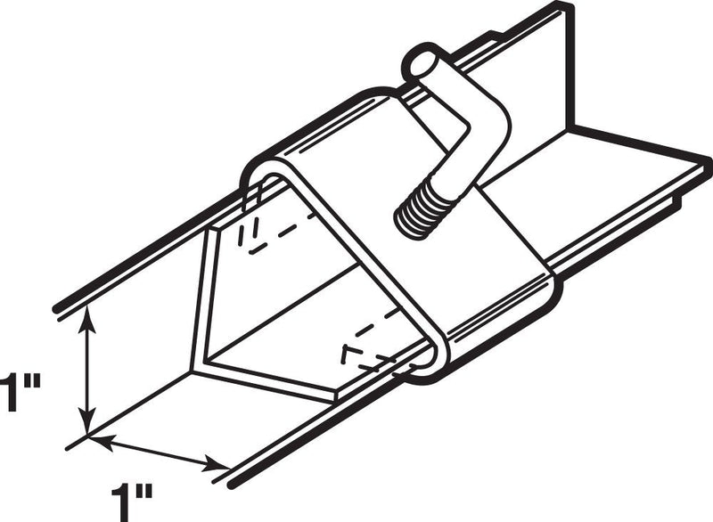 Prime-Line U 9005 Bed Frame Rail Clamp with 1 inch Frame, Small (2-pack)