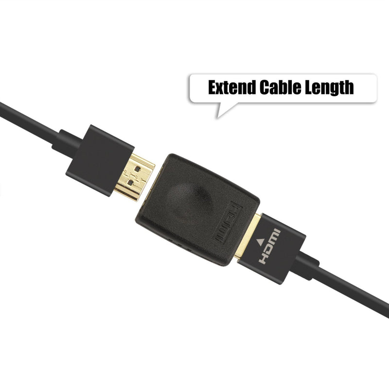 VCE HDMI Female to Female Coupler, Gold Plated High Speed HDMI Adapter Double Female HDMI Connector Support 3D 4K 1080P HDMI Cable Extender