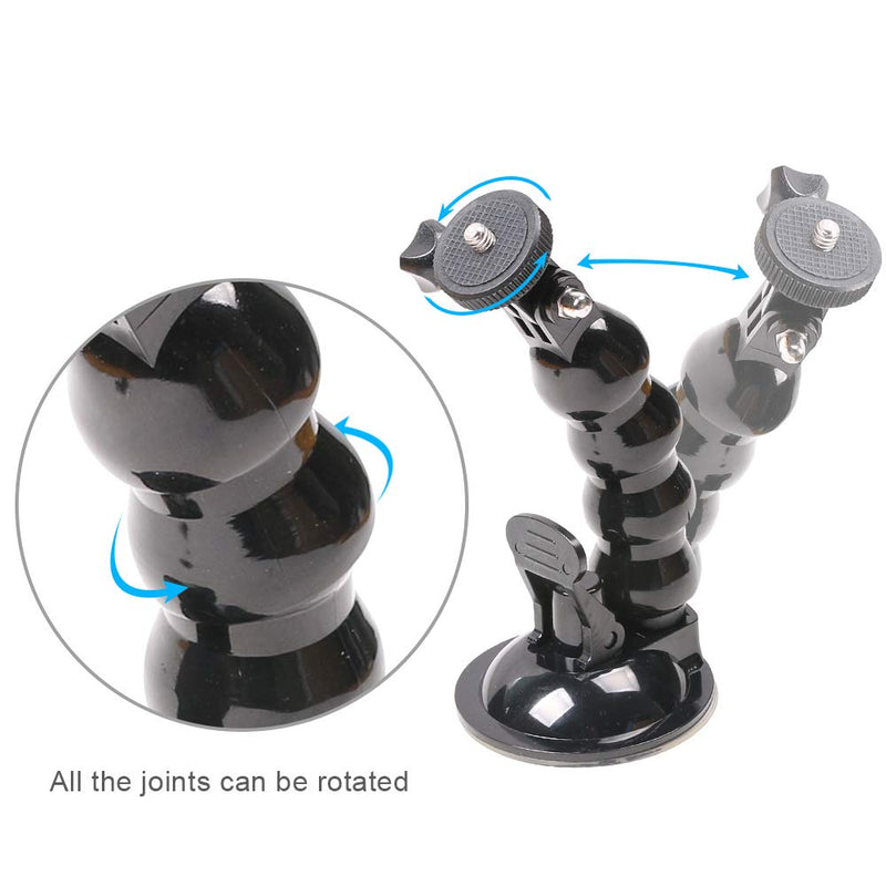 [AUSTRALIA] - Flexible Gooseneck Extension Suction Cup Car Mount Holder with Phone Holder for Gopro Hero 10 Black,Hero 9/8/7/6/5 Black,4 Session,4 Silver,3+,iPhone,Samsung Galaxy,Google Pixel and More 