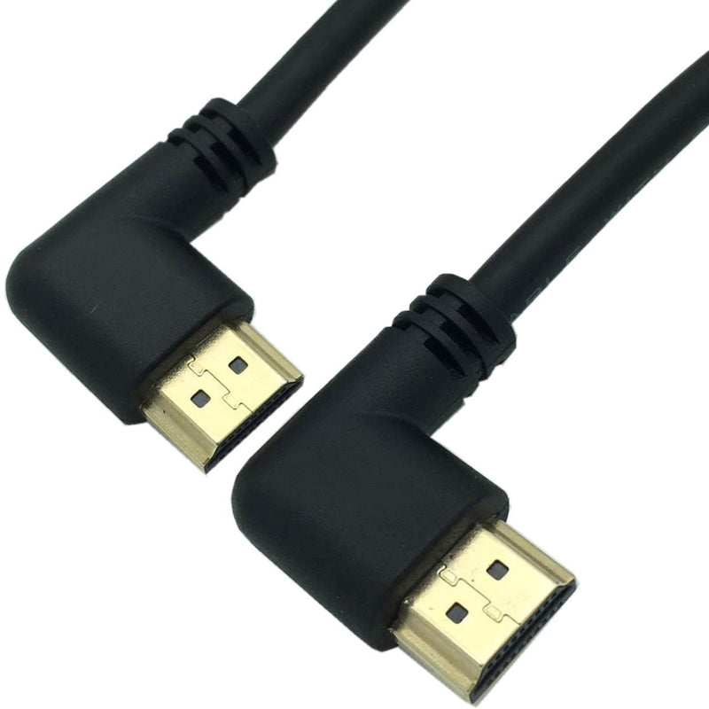 [AUSTRALIA] - Cerrxian 0.5m High Speed HDMI 2.0 HDMI Left Angle Male to HDMI Left Angle Male Short Cable Ultra HD 4k x 2k HDMI Cable Supports Ethernet, 3D, 4K and Audio for TVs, Laptops (Black)(lm-lm) 0.5m left male-left male 