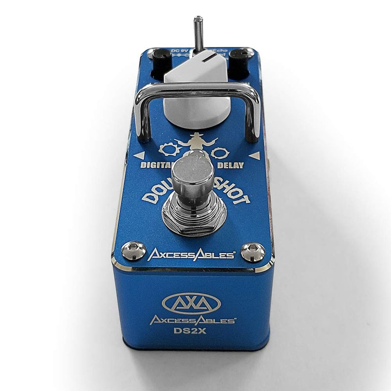 [AUSTRALIA] - AxcessAbles DOUBLE SHOT Guitar Pedal Bundle - Delay/Echo/Repeat/Slap-Back - Includes Power Supply and Cable 
