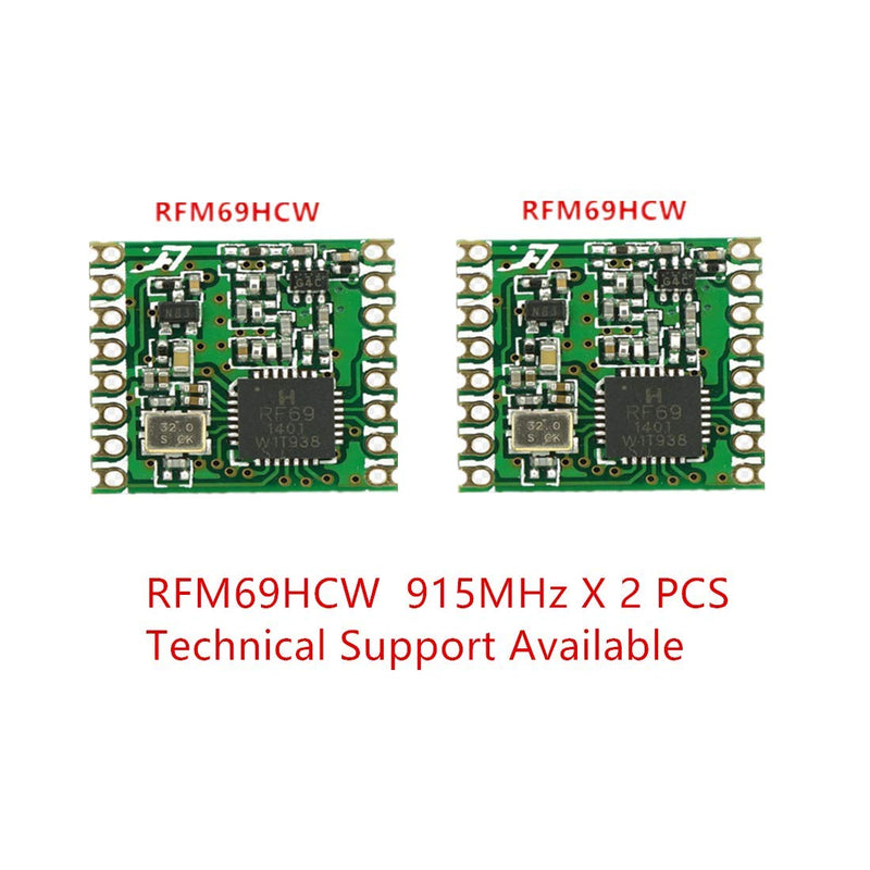 HopeRF RFM69HCW Programmable 915MHz Low Power Consumption 100nW Frequency Transceiver Module X 2PCS