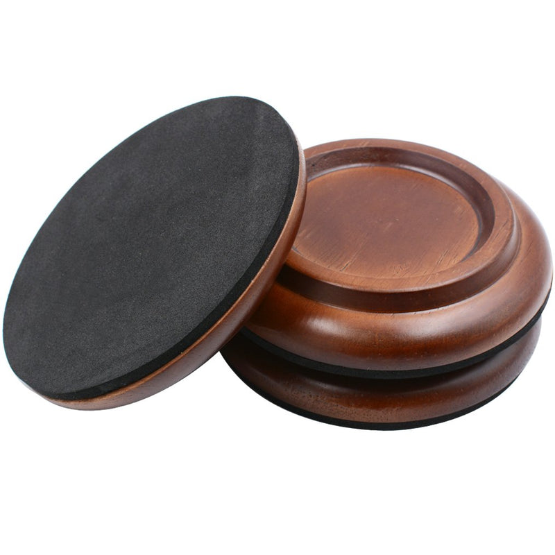 Piano Caster Cups Grand Piano Caster Cups Wood coasters Cups Piano Caster Pads for Grand Piano Hardwood Brown