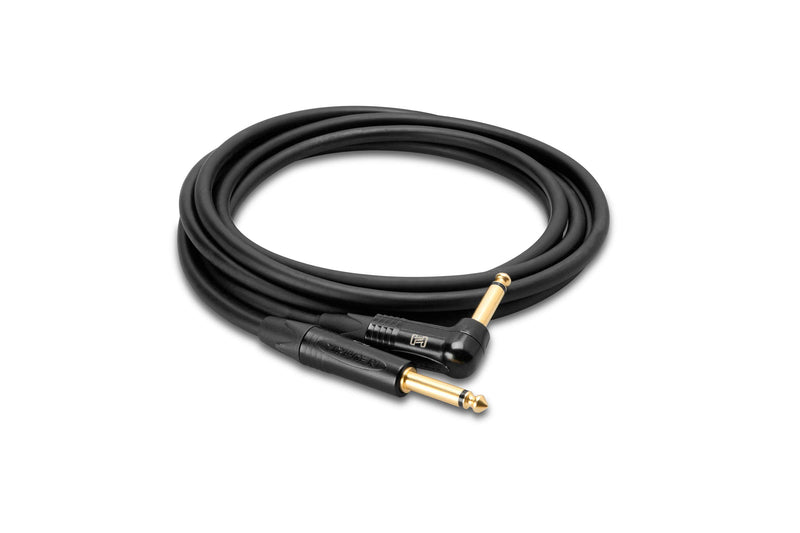 [AUSTRALIA] - Hosa CGK Edge Guitar Cables - (10 Feet) (Black) (One Angled) 10 Feet 