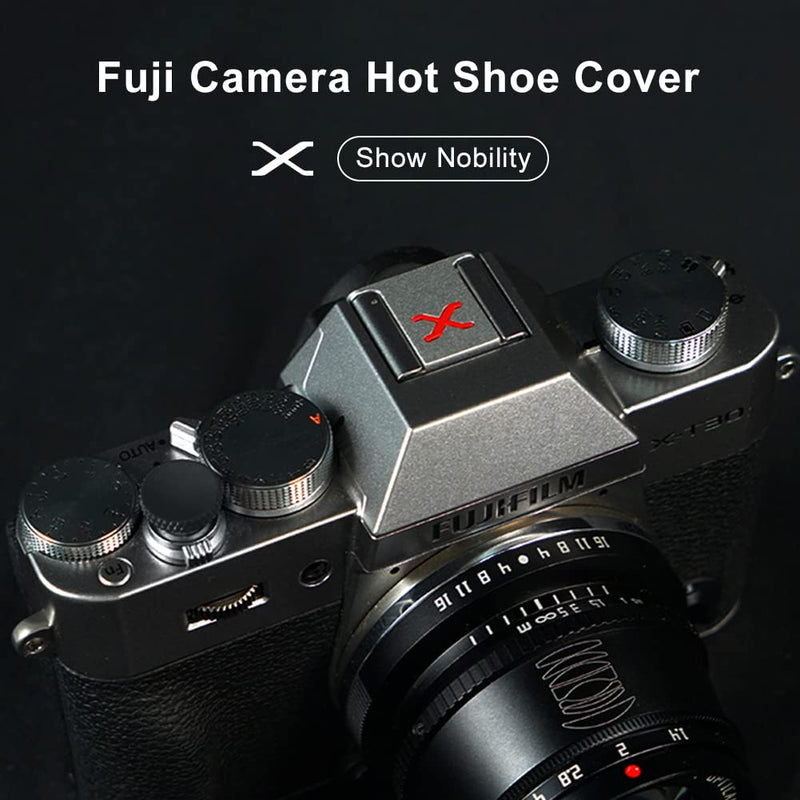 1 pcs Camera Hot Shoe Cover Hot Shoe Protecotr Aluminum Alloy Material Grey with Grey X Fit for Fujifilm GFX Fuji X Camera 1 Piece Grey+Grey X