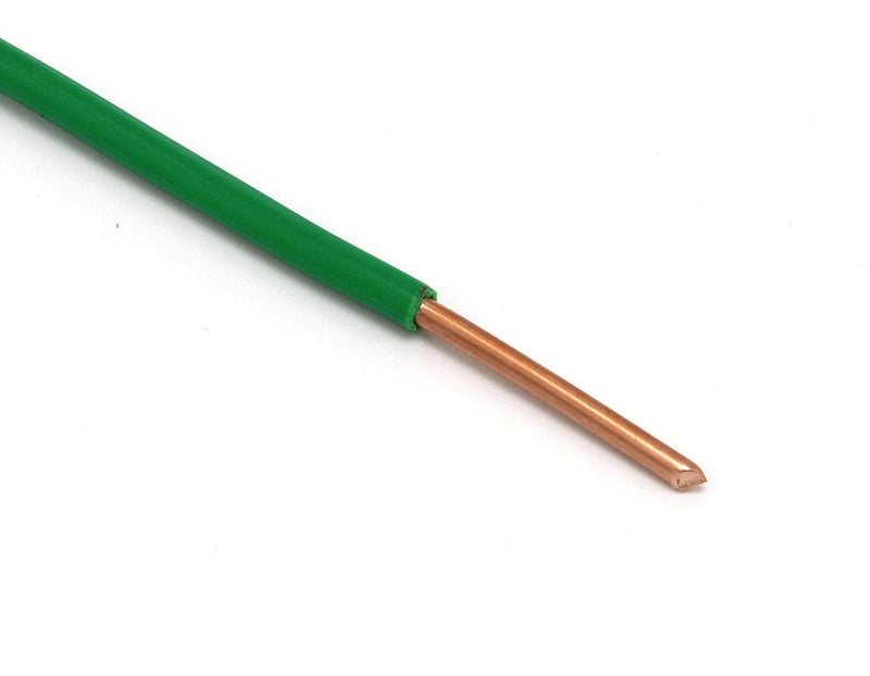 [AUSTRALIA] - 25 Feet (7.5 Meter) - Insulated Solid Copper THHN/THWN Wire - 10 AWG, Wire is Made in The USA, Residential, Commerical, Industrial, Grounding, Electrical Rated for 600 Volts - in Green 25 Feet (7.5 Meter) 