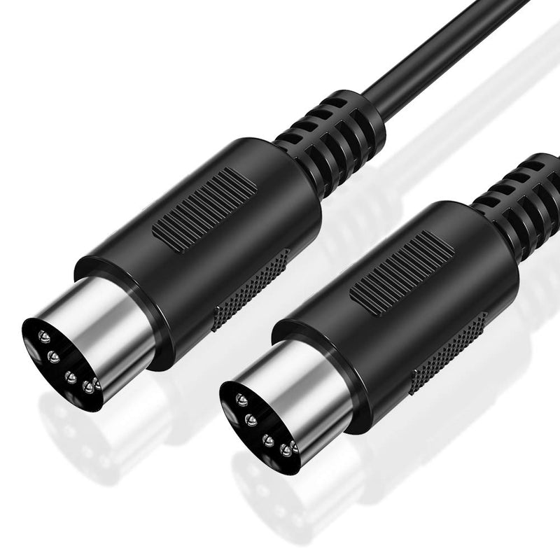 MIDI Cable 5 Pin DIN Male to Male for MIDI Controller 2M, Ancable Midi Cable Compatible with Synthesizer, Piano Keyboard, Sequencer, Electronic Drums, Effect Processor, Sampler, Multi-Effect Pedal 1 Pack