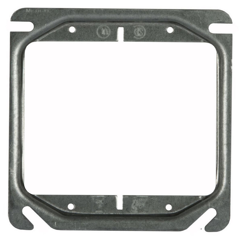 [AUSTRALIA] - Hubbell-Raco 8779 Raised 3/4-Inch, 4-Inch Square Mud-Ring for 2 Devices Steel 
