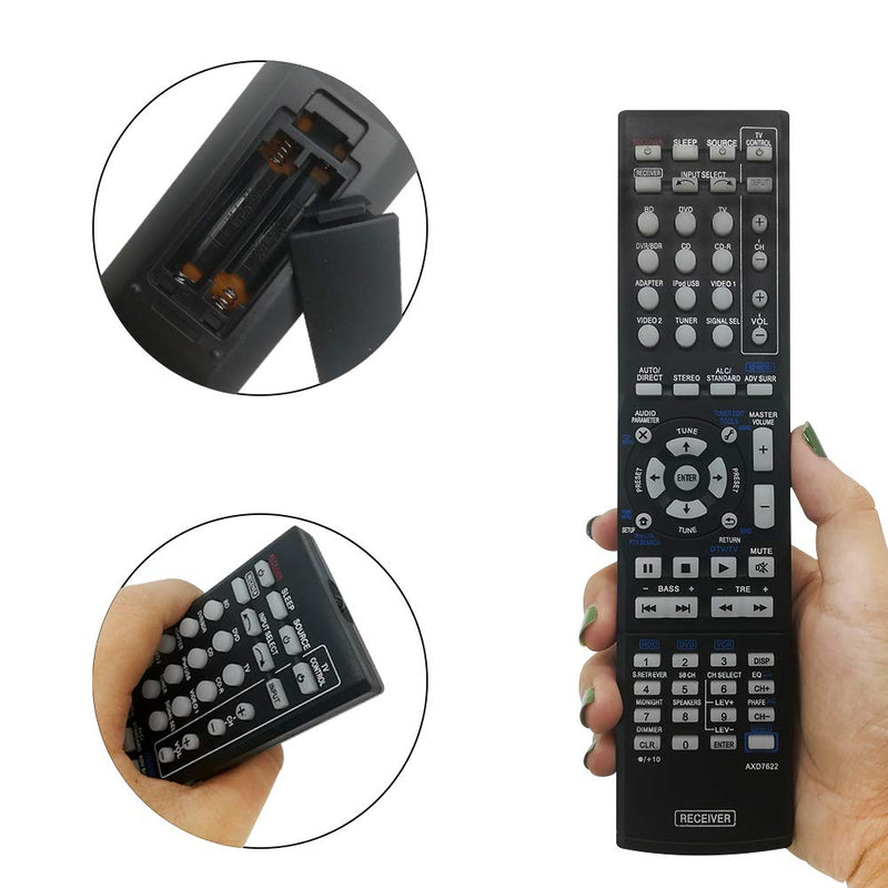 New Replacement AXD7622 Remote Control for Pioneer AXD7624 VSX-23TXH VSX-921-K VSX-523-K AV A/V Audio/Video Receiver