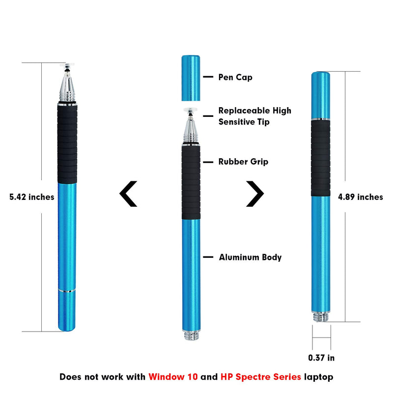 EyeIslet Capacitive Precision Disk Stylus Pen for iPad, iPhone, iPad Air, iPad Mini, Samsung Galaxy and Other Touch Screen Devices - Light Blue