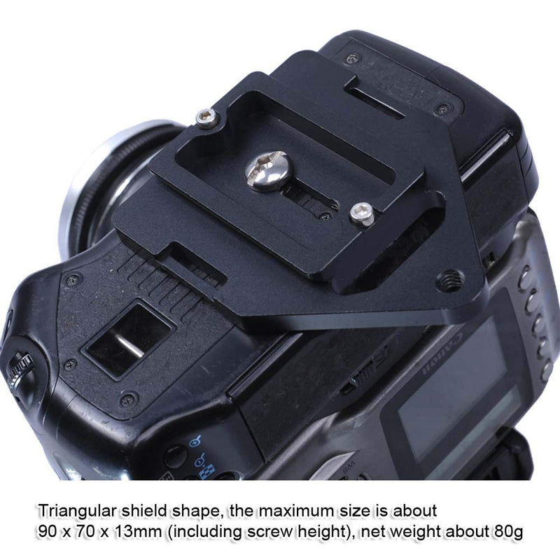 iShoot Large Triangular Quick Release Plate Compatible with Canon EOS 1DX II 1DX 1Ds 1D Series Nikon D6 D5 D4 D3 Series Hasselblad X1D Fuji GFX100 GFX50 Series Camera &Arca-Swiss Fit Tripod Head Clamp