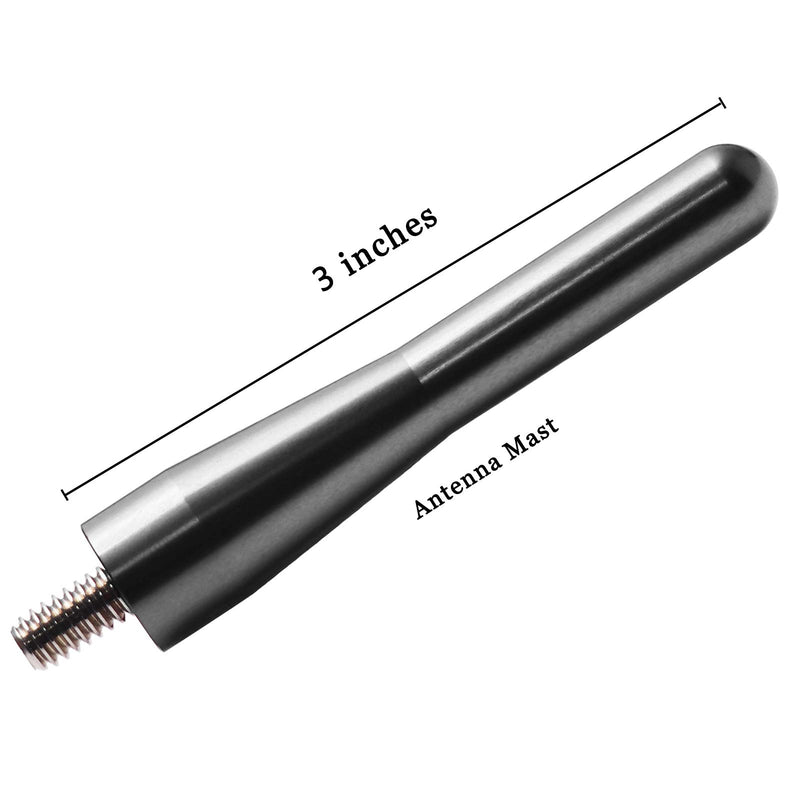 JAPower Replacement Antenna Compatible with MINI Clubman 2008-2015 | 3 inches-Titanium Titanium